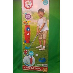 Jumbo Golf Caddy Set with Clubs and Balls, Outdoor Toy Sports Equipment, Ages 3+